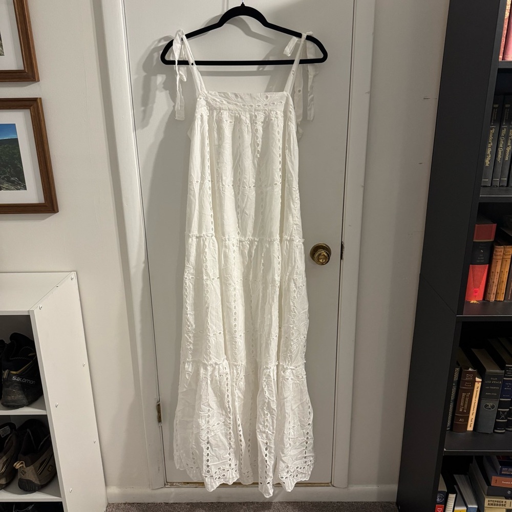 Petal & Pup White Eyelet Maxi Dress